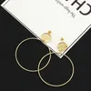 Ohrstecker 12 Paare/Los Damen Großer runder Kreis Zirkonia Mode Frauen Ohrring Gold Silber Farbe Großhandel