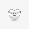 100 ٪ 925 Sterling Silver I Love My Pet Paw Print Heart Charms Fit Original European Charm Bracelet Fashion Wedding Engagemen242f