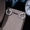 Necklace Earrings Set 4pcs Fashion Cubic Zirconia Bridal Wedding Party Ring Bracelet Jewelry For Women