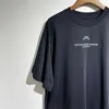 남성용 T 셔츠 2023SS High Street AWC Letter Logo 대형 티셔츠 캐주얼 코튼 탑 티 Y2K 남자와 여자 옷 의류 스트리트웨어