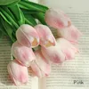 Decoratieve Bloemen 10st Mini PU Kunstbloem Tulp Real Touch Zacht Voor Huisdecoratie Boeket Nep Bruiloft Tafel Decor
