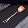 Heart Design Spoons Stainless Steel Mixing Scoop Coffee Spoon Dessert Sugar Stirring Spoons Teaspoon Christmas Wedding Gifts Q607