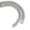 ブランドファッション女性Cadermay D VVS Baguette 18mm Silver925 Moissanite Cuban Chain Necklace Hiphop Out Link Bracelet