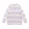 Men's Sweaters High Street Ripped Oversized Hip Hop Sweater Streetwear Distressed Jumpers Striped Loose Fit Pullover Knitwear Tops