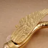 Torneiras de pia do banheiro BECOLA Swan Torneira Animal Dupla Lidar com Formas de Bacia de Ouro Bibcock Br-11000