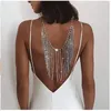 Chaînes Mode Sexy Luxe Brillant Strass Collier Cristal Long Gland Bijoux Pour Femmes En Gros Et Au Détail