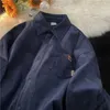 Moletons masculinos com capuz, moda coreana, manga comprida, veludo, roupas masculinas, retrô, primavera e outono, casual, gola virada para baixo, camisasL231003