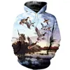 Men's Hoodies 3D Printed Hunting Camouflage Hooded Sweatshirt Harajuku Fashion Hoodie Fall Long Sleeve Street Wear