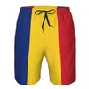 Herren-Shorts, Herren-Badebekleidung, Badehose, Flagge von Rumänien, Strandbrett, Schwimmen, Badeanzüge, Laufen, Sport, Surfen