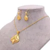 Necklace earrings set 18K gold Color jewelry sets African women bridal Dubai wedding jewellery wife gifts party Ornaments327c