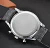 Popular Men's Business Stopwatch Watch Full Functional Top Designer Quartz Movement Clock Fabric Nylon Strap President Day Date Two Eyes Arrow Pins Wristwatch Gifts
