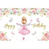 Background Material Swan Ballet Dancer Baby Girl Birthday Photography Backdrops Butterfly Party Decor Portrait Photographic Background Photo Studio YQ231003