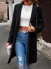 Kadın Takımları Sonbahar ve Kış Sıcak Kalın Tüvit Ceket Düz Renk Uzun Takım Mizan Mizaç Banliyö Tarzı Giyim Ceket