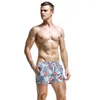 Men's Shorts Summer Short Men Board Coconut Leaf Pattern Sea Beach Style Quick Dry Trunks