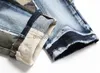 Jeans pour hommes Jeans de camouflage extensibles de luxe légers pour hommes patchs de couleur décors de poche jeans slim élégant jeans décontractés jeunesse sexy must; L231003