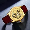 Montres-bracelets 2023 WOKAI Montres en or pour hommes Mode Luxe Golden Skeleton Surface Quartz Relogios Masculinos Reloj de Hombre