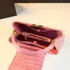 Bakken echte lederen dames handtassen dame krokodil kleine draagtas draagbare bovenste handgreep schouder crossbody tassen luxe mode 240407