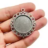 30st/Lot 25mm Antique Silver Cabochon Base Charms hängen för smycken som tillverkar 43*39mm DH0816