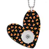 Chains Love Heart Sunflower Flower Halloween Skull Acrylic Print 20mm Snap Button Necklace DIY Jewelry Ak03