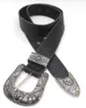 Belts Y2k Accessories Retro Star Pu Black Belt For Women Gothic Alloy Buckle Waist Strap Designer Female Jeans Decoration