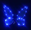 Ali di fata illuminate per adulti Ali di farfalla LED trasparenti per ragazze Donne Accessori per costumi di Halloween Oggetti di scena