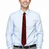 Fliegen Gestreifte Rubinrote Krawatte Abstrakter Druck Niedlicher lustiger Hals für männliche Hochzeitsfeier Qualitätskragen Benutzerdefinierte Krawattenzubehör