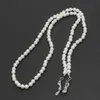 Mode White Small Pearl Peaded Eyeglass Chain Sunglass Holder Strap Lanyard Necklace184Z