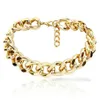 Punk Miami Kubanische Halskette Kragen Aussage Hip Hop Big Chunky Aluminium Gold Farbe Dicke Kette Halskette Frauen Jewelry277y