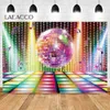 Справочный материал Laeacco Disco Сценическая фотография Фон Блестящий блестящий прожектор для взрослых День рождения Музыка Вечеринка Карнавал Декор Фото фон YQ231003