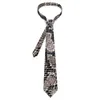 Bow Ties Snakeskin Print Tie Greys And Silvers Daily Wear Neck Men Classic Elegant Necktie Accessories Quality Graphic Collar