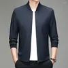 Men's Jackets 2023 Autumn Stand Collar Jacket Business Casual Zipper Thin