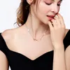 Pendanthalsband Sinleery Trendy Crystal Infinity Halsband Rose Gold Silver Color Choker Chain Women Fashion Jewelry Gift XL096