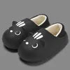 2023 winter shoes warm cotton slippers non-slip men women simplicity cartoon pattern white black green yellow