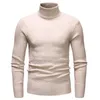 Herrtröjor Herrens Autumn och vintermode Casual Warm Fit High Cold Long Sleeve Sweater Outdoor Clothes Knitwear Jumper