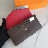 Modische Geldbörsen, Design-Geldbörse, Damen-Geldbörse aus echtem Leder, lange Geldbörsen, faltbare Geldbörse, Taschen mit Box, Louiselies Vittonlies-Tasche