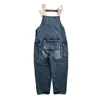 Jeans viola Pantaloni denim Jeans uomo Designer Pantaloni cargo blu lavati effetto consumato Pantaloni multi-tasche Pantaloni larghi casual Ameki Tuta da lavoro 974