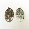 Mode antik brons antik silver runda livsträd hänge charm armband örhänge charm 37 mm 25 pieces lot288x