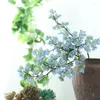 Fiori decorativi simulati fiori di pera verde piante artificiali bonsai radix curcumae decorazione di nozze per feste a casa