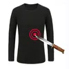 Coletes masculinos 2024 Preto Stab Proof Anti Faca Colete Covert Segurança Tops Sob Roupas T-shirt de Manga Comprida