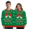 Suéteres Masculinos Mens e Mulheres Duas Pessoas Suéter Feio de Natal 3D Engraçado Impresso Xmas Suéter Casal Pulôver Festa de Férias Jumpers Tops