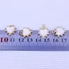 펜던트 목걸이 10 PCS Real 18K Gold Plated Sunburst Heart 매력의 어머니와 진주의 후원 사랑 Pave CZ Shell