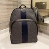 Senior brand men's backpack purse double backpack ladies bag high quality real leather bag ladies plaid purse travel bag fashion.