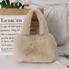 Borsa pelosa della moda per borsette inverno in finta pelliccia inverno inverno color peluche morbido borsette piccole dimensioni per piccole borse di lettine di lusso 240407