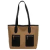 Totes Women's Bag 2023 Nya ankomster mode Kontrast Färg Populär en axelhandväska Autumn Casual mångsidig Crossbody Tote Bag 240407