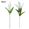 Flores decorativas lírio vale flor artificial bellflower 10 pçs/set planta de plástico casa fresco vaso decoração casamento parede verde atacado