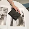 Portefeuilles en cuir véritable petite enveloppe pliante portefeuille portefeuille porte-monnaie de luxe pour les femmes