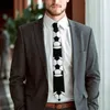 蝶ネクタイサッカーボールネック黒と白のクールなファッションカラーグラフィックビジネス品質ネクタイアクセサリー