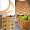 Decorative Figurines 3 Rolls Of Basket Weaving Strips Bamboo Crafts Making Flat Coil