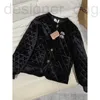 Women's Down & Parkas designerQuality and Temperament Celebrity Early Spring Style Beaded Velvet Cardigan Fashion Cotton Coat 4RQ9