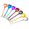 Heart Design Spoons Stainless Steel Mixing Scoop Coffee Spoon Dessert Sugar Stirring Spoons Teaspoon Christmas Wedding Gifts Q607